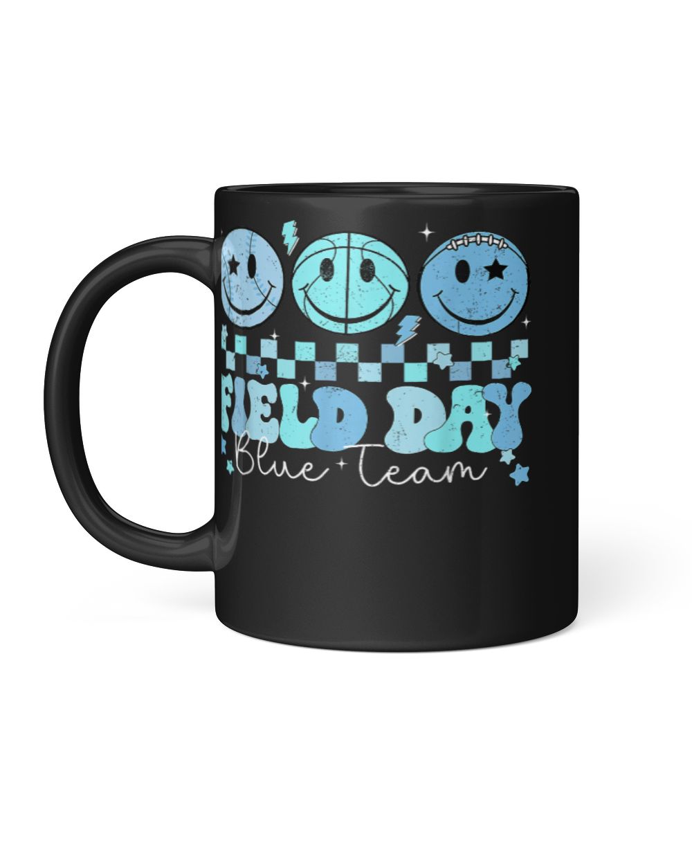 Field Day Blue Team Color Field Trip Team Game Competition Black Mug 11oz black 11oz