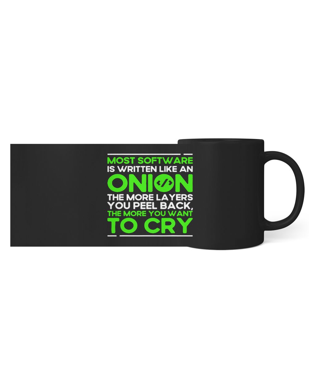 Programming Onion Syntax Programmer Software Developer Black Mug 11oz black 11oz
