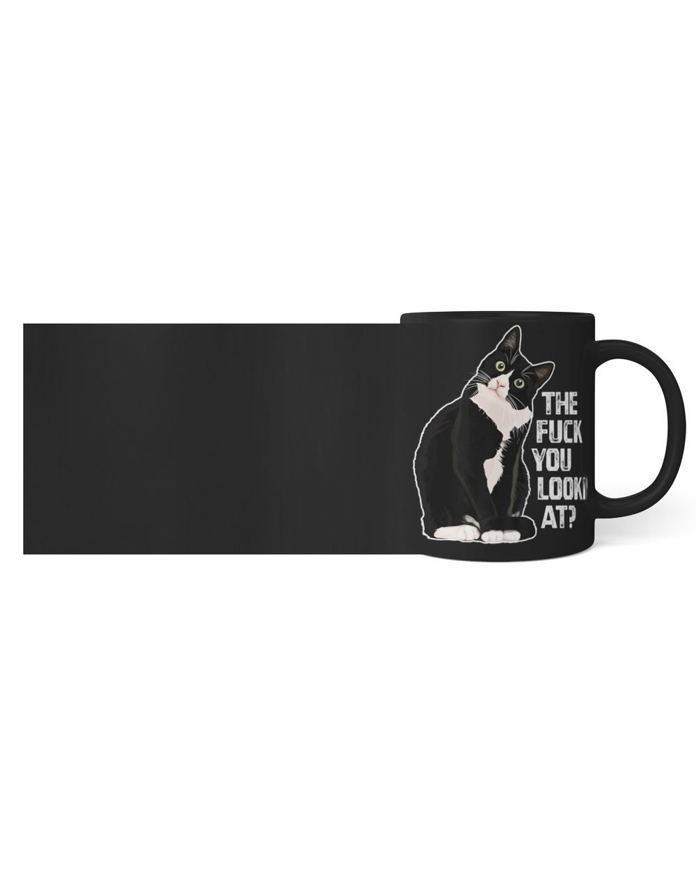 the F you lookin at? Black Mug black 11oz