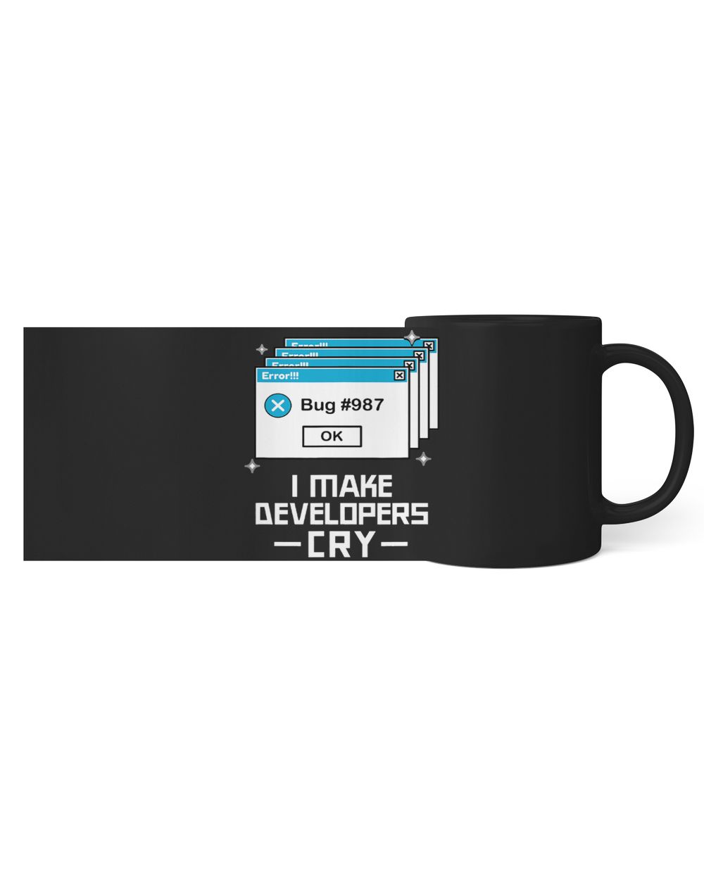 Funny QA Engineer QA Shirt I Make Developers Cry QA Tester Black Mug 11oz black 11oz