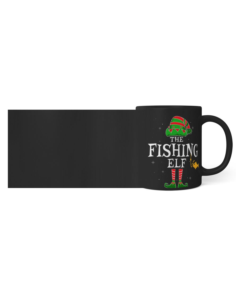 Funny Fishing Christmas (4) Black Mug 11oz black 11oz
