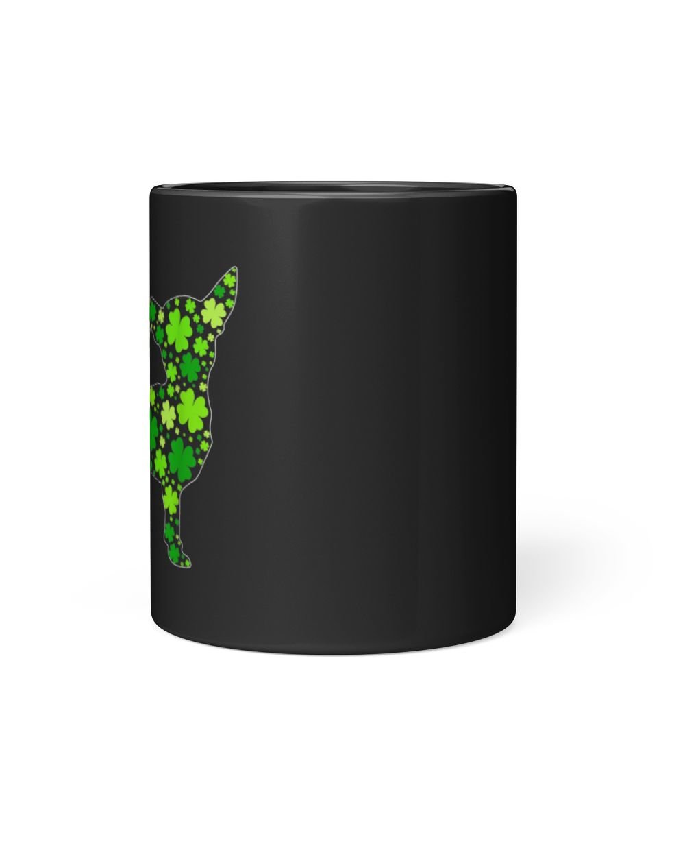 Chihuahua Clover Green Black Mug 11oz black 11oz