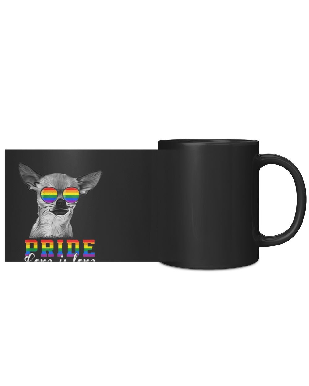 Chihuahua Pride Love is Love Black Mug 11oz black 11oz