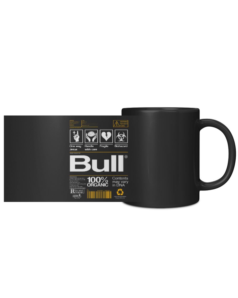 Fbus00383 Bull H52 Black Mug 11oz black 11oz