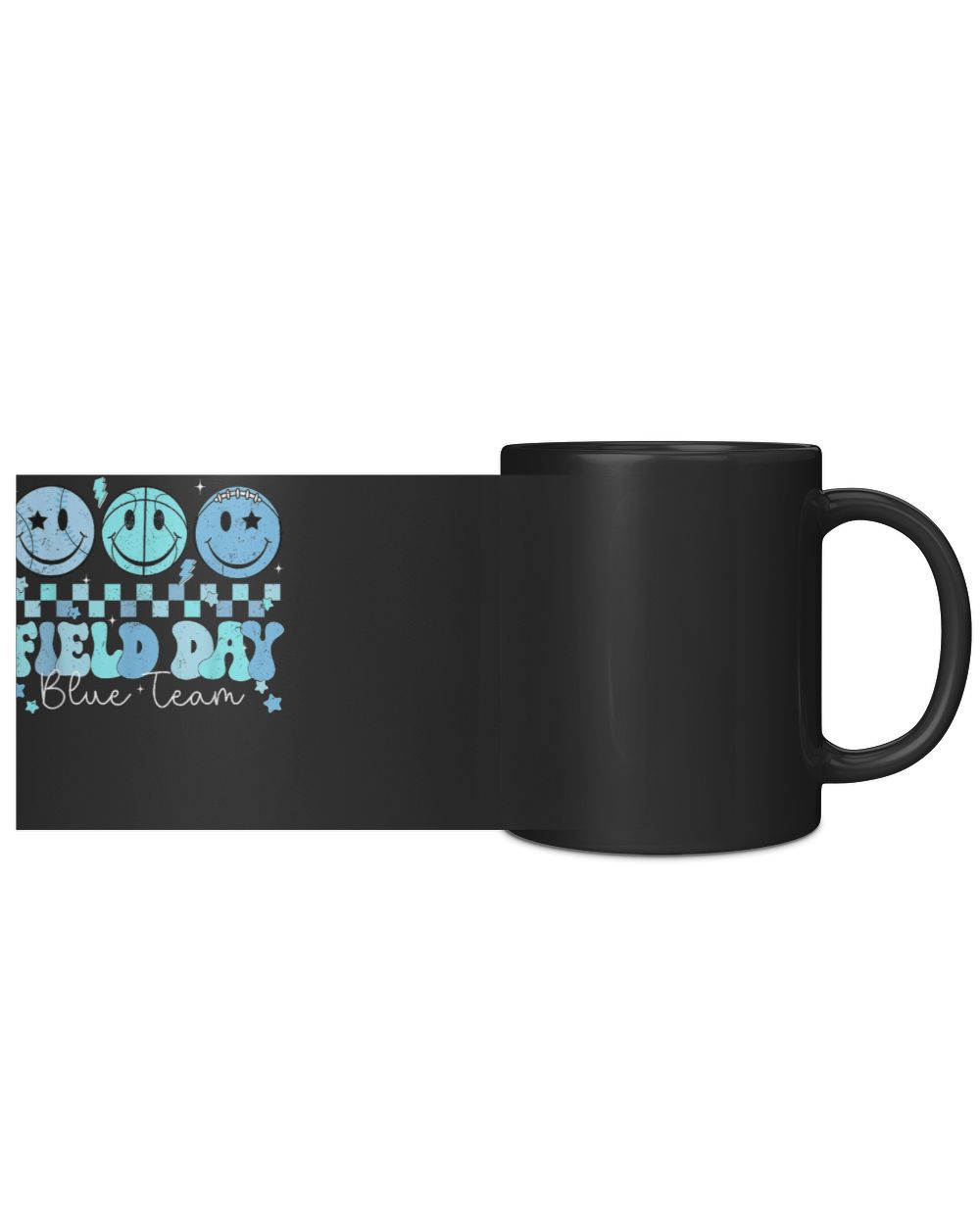 Field Day Blue Team Color Field Trip Team Game Competition Black Mug 11oz black 11oz