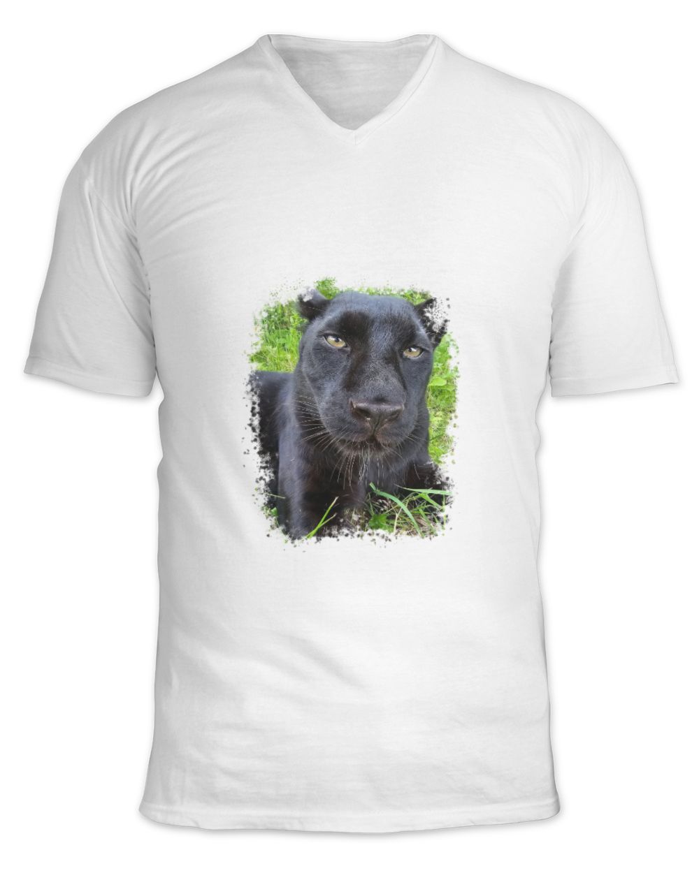 Luna The Panther is So Adorable Unisex Jersey SS V-Neck T-Shirt white s
