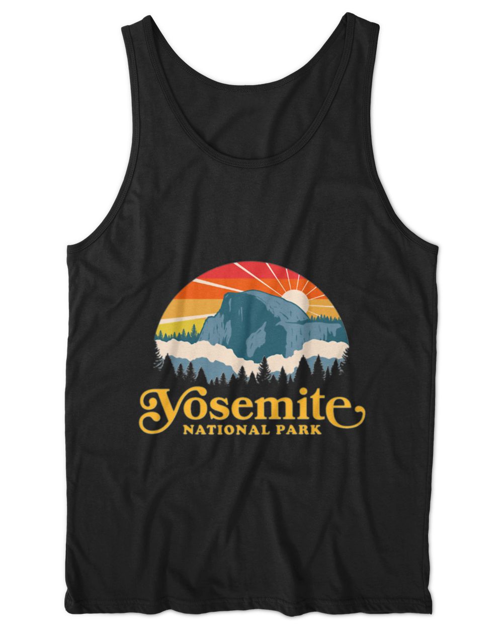 Yosemite National Park Retro Nature Hiking Tshirt Classic T-Shirt Unisex Jersey Tank black xs