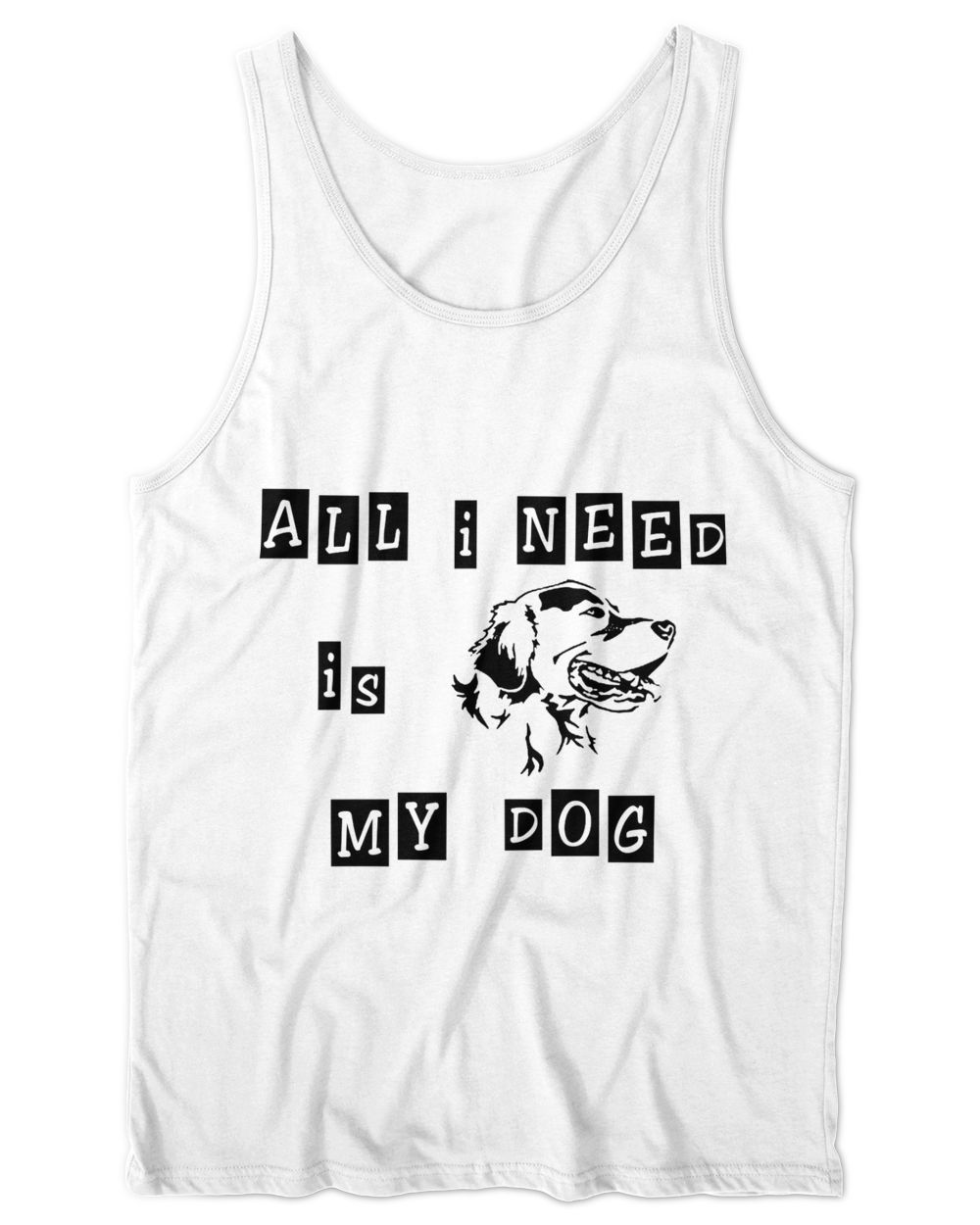All i need is my dog - Light Color Unisex Jersey Tank white xs