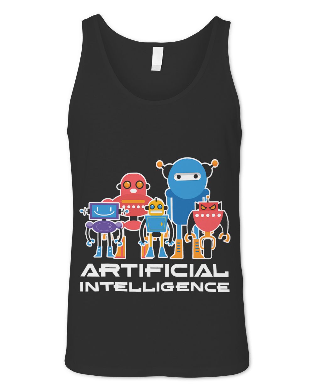 Artificial Intelligence Robots Computer Science AI Unisex Jersey Tank black xs