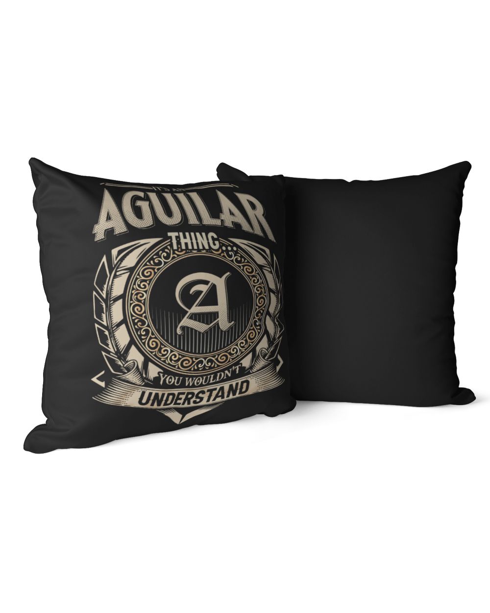 AGUILAR Cotton Drill Pillow (Dual Sided) black 16x16in