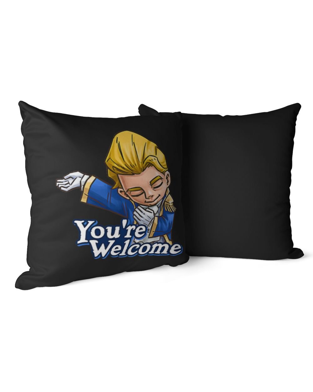 You are welcome -  bitcoin style - pillow crypto Cotton Drill Pillow (Dual Sided) black 16x16in