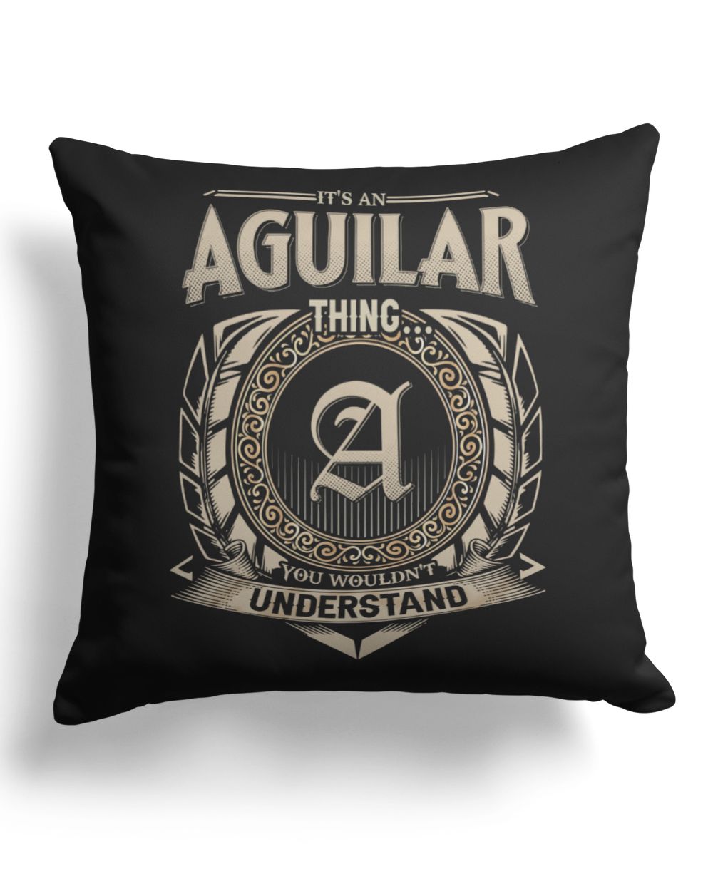 AGUILAR Cotton Drill Pillow (Dual Sided) black 16x16in