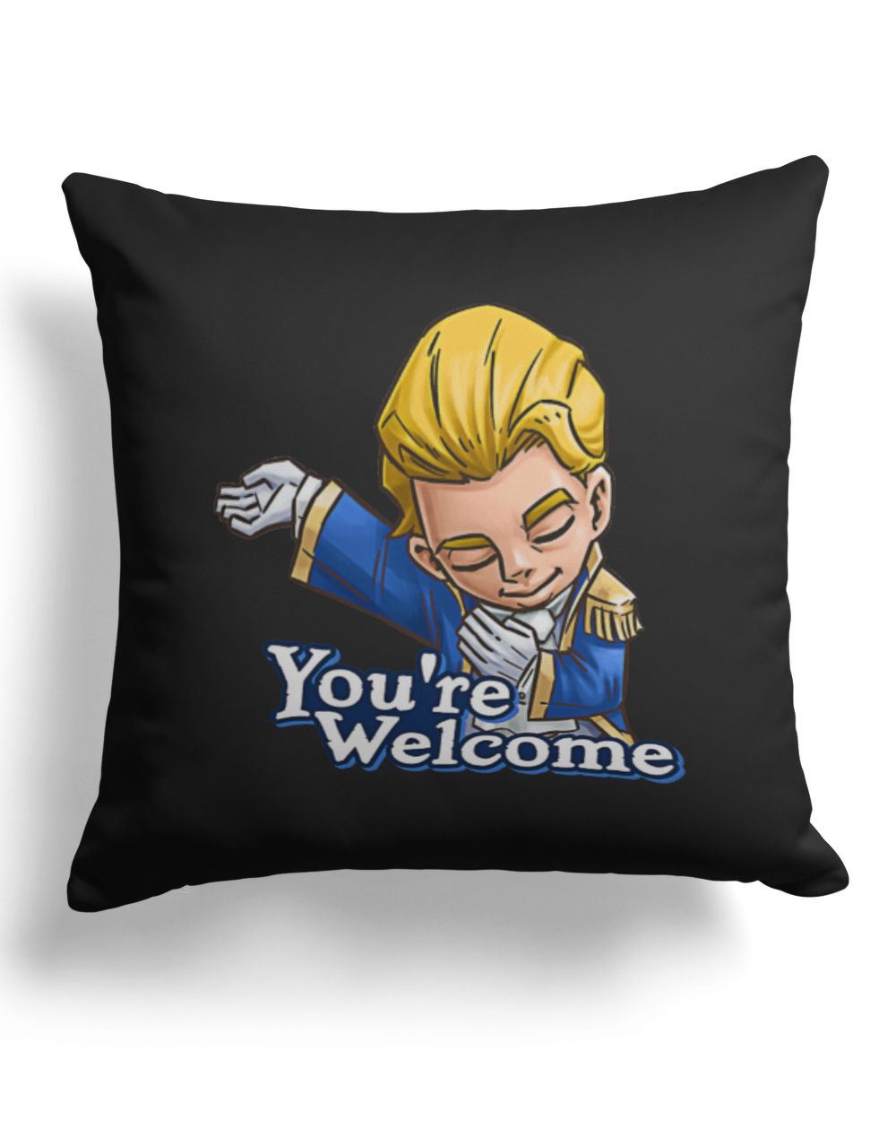 You are welcome -  bitcoin style - pillow crypto Cotton Drill Pillow (Dual Sided) black 16x16in