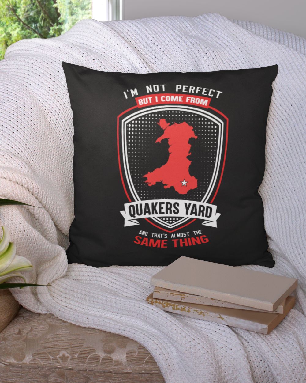 pameng-QUAKERS YARD Cotton Drill Pillow (Dual Sided) black 16x16in