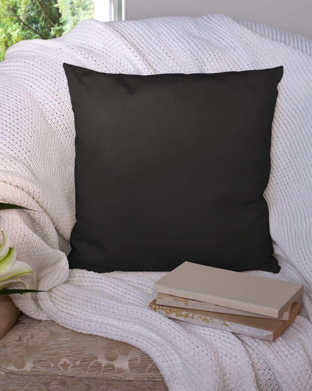 MACK Cotton Drill Pillow (Dual Sided) black 16x16in