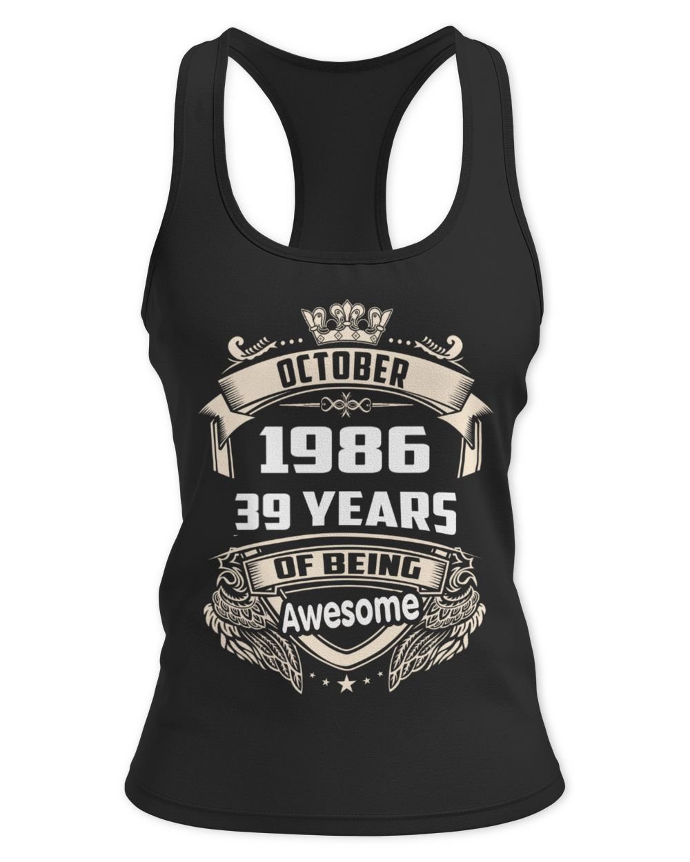 Awesome-October Women's Ideal Racerback Tank black xs