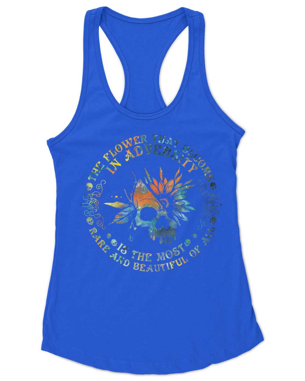 The flower blooms Women's Ideal Racerback Tank royal xs