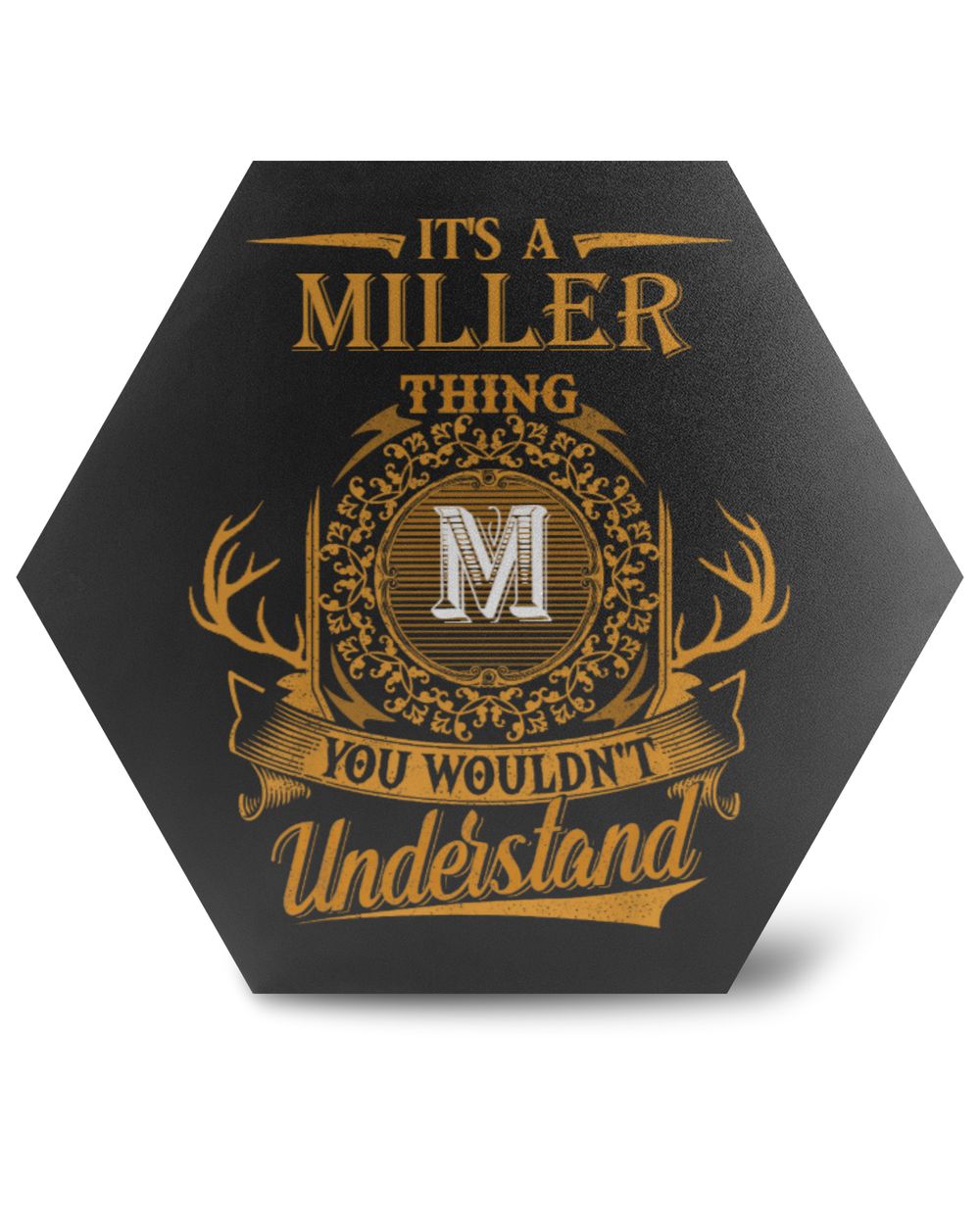 Personalized Decanter Gift For Hunter Funny Saying Gift For Hunting Lover Decanter Set Full - 4 Glasses + 4 Coasters one size