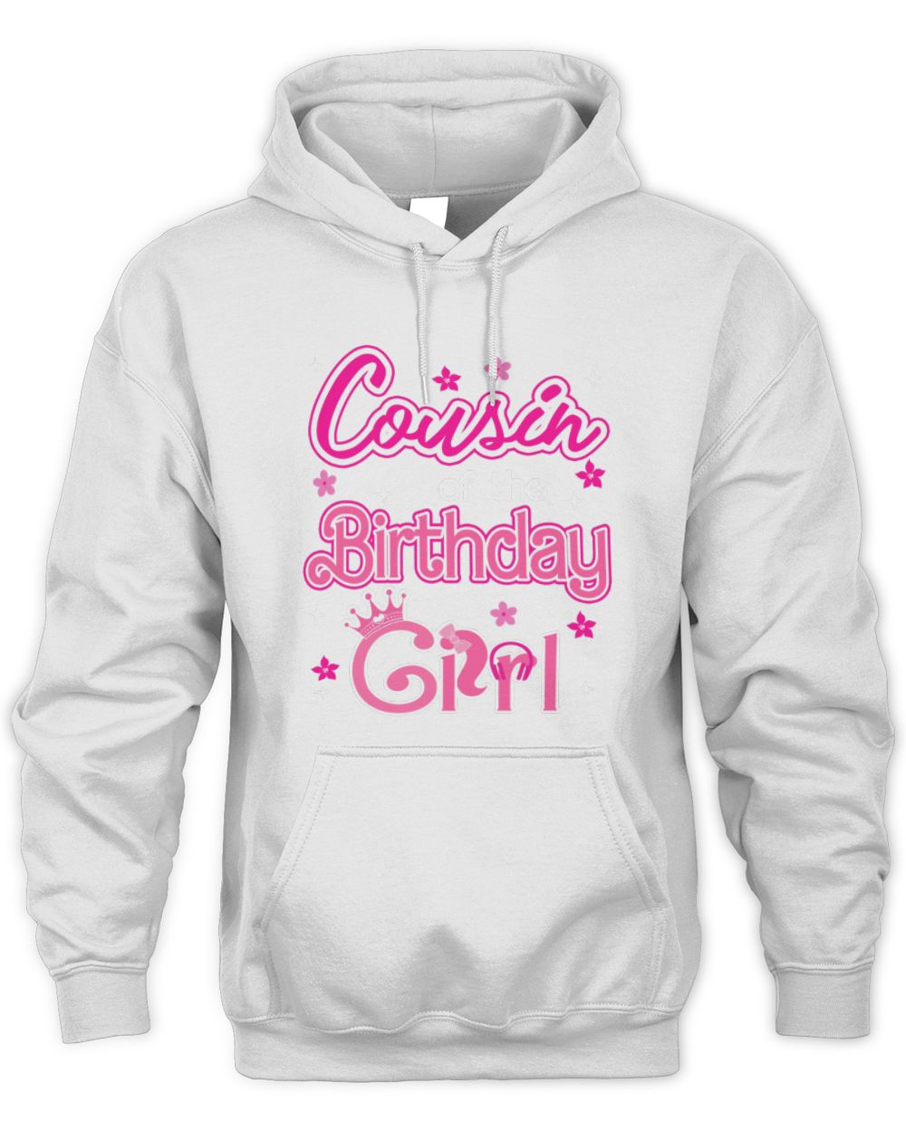 Cousin Of The Barbie Birthday Boy Unisex Hoodie (Overnight) white s