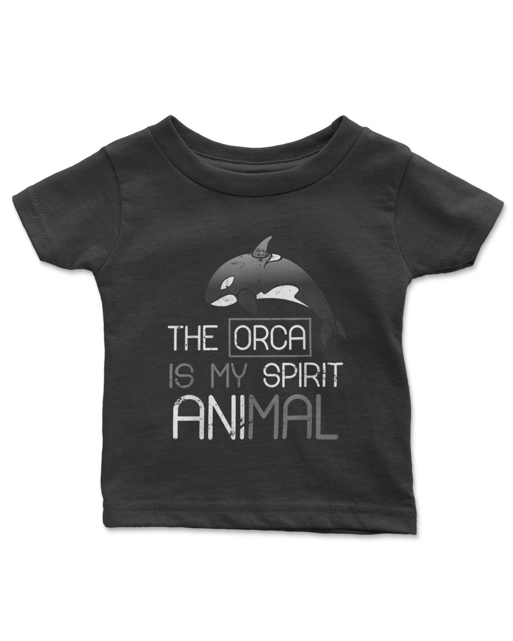 The Orca Is My Spirit Animal Orca T-shirt Infant Jersey T-Shirt black 6m