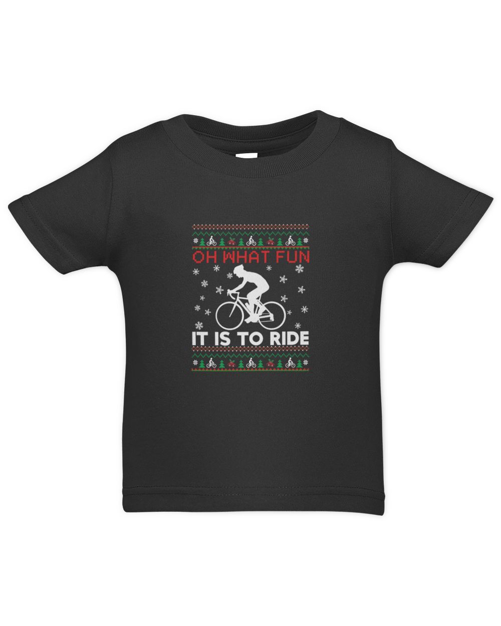 Oh What fun It is to ride xmas Infant Jersey T-Shirt black 6m