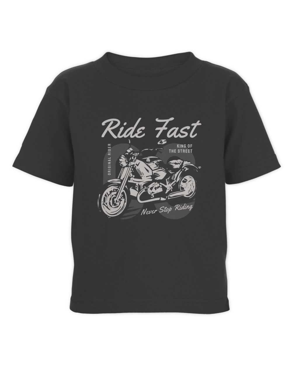Ride Fast Never Stop Riding Toddler Cotton Jersey T-Shirt black 2t