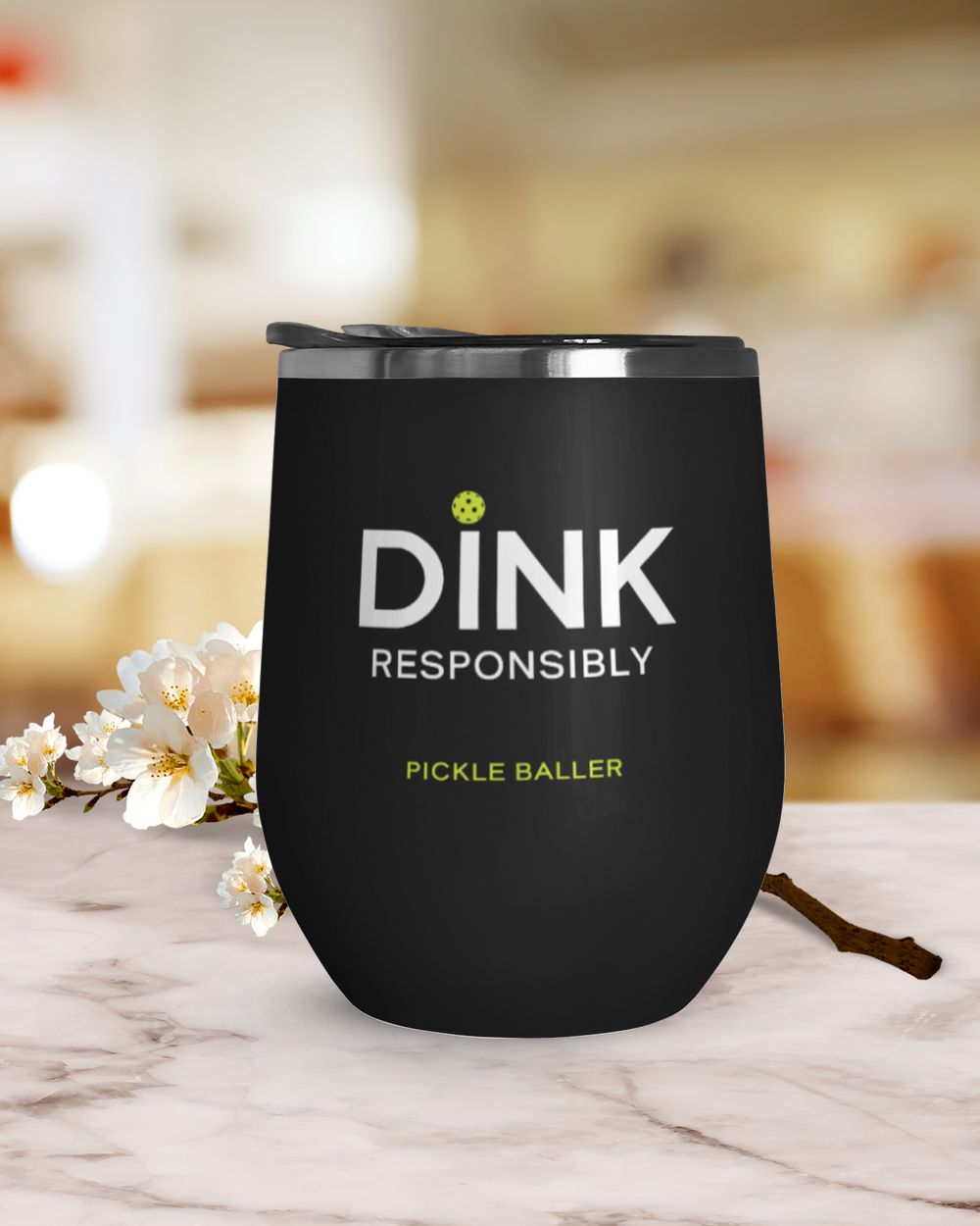 Drink Responsibly Tumbler Wine Tumbler (12 oz) black 12oz