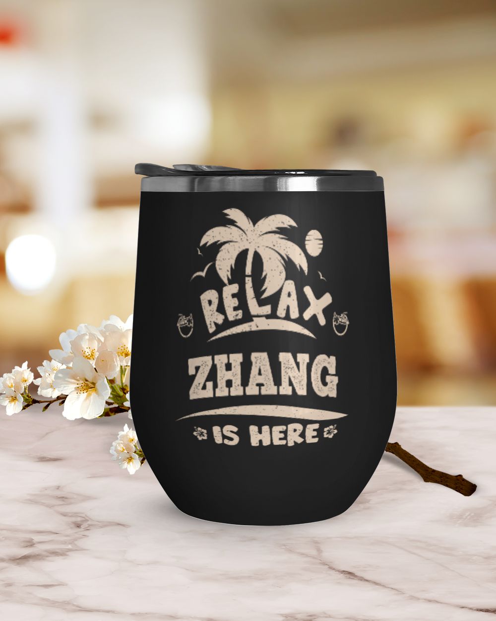 USL-96-Zhang Wine Tumbler (12 oz) black 12oz