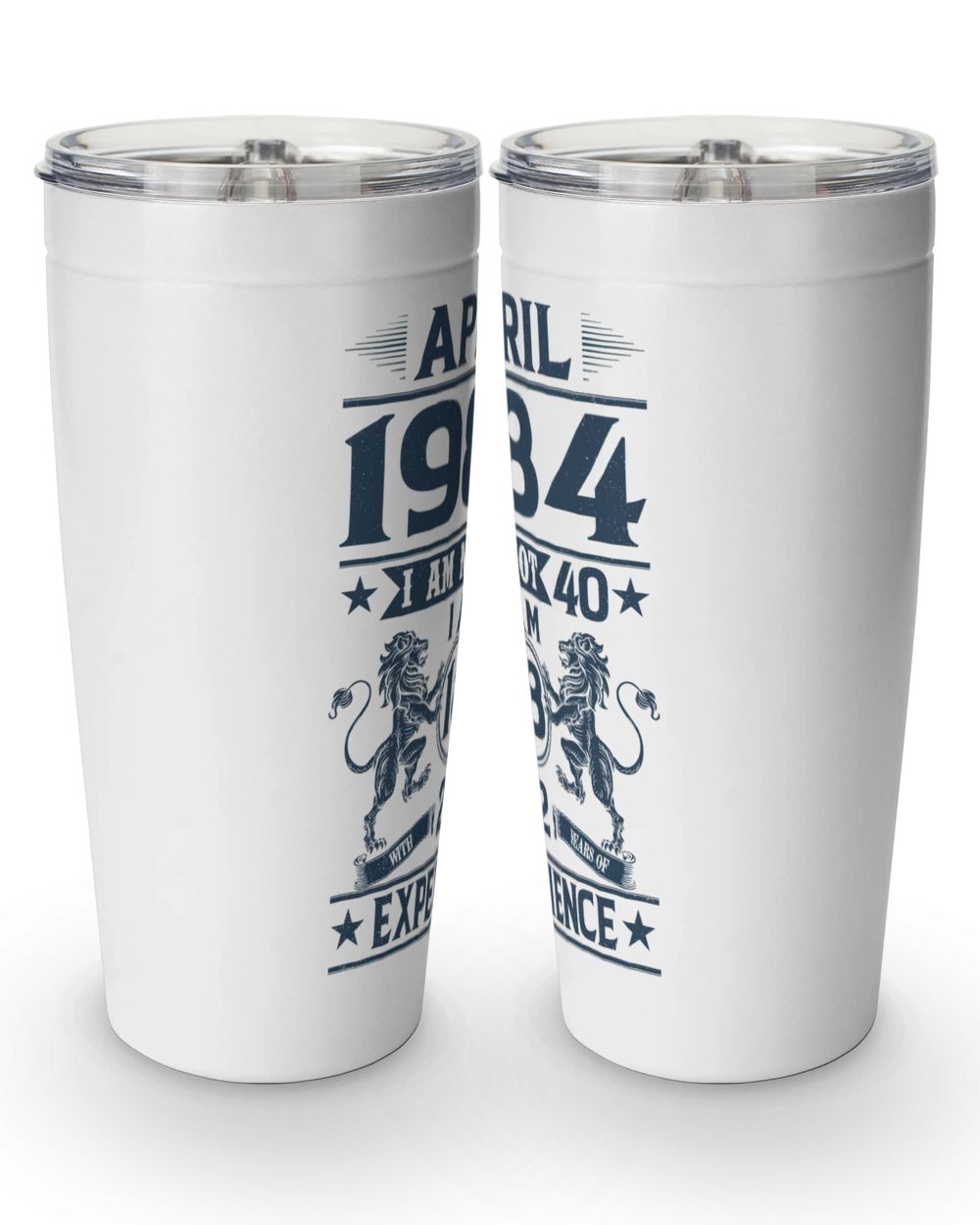 April 1984 USA12 Viking Tumbler (20oz) white 20oz