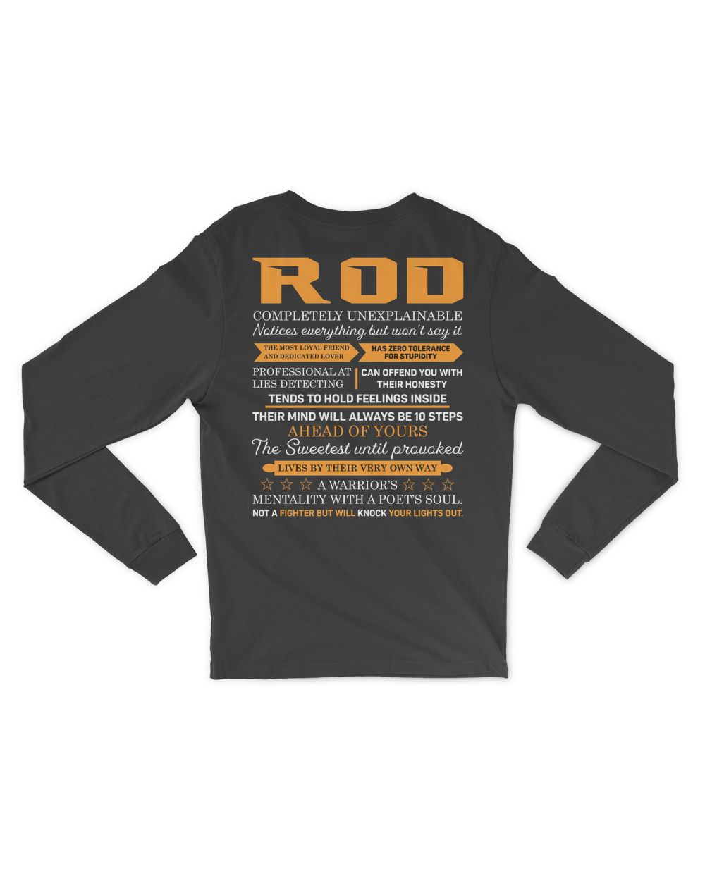 ROD-SDT3-N1 Men's Long Sleeved T-Shirt black s