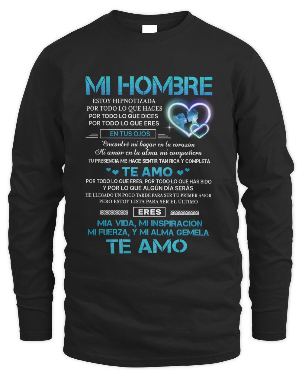 MI HOMBRE Men's Long Sleeved T-Shirt black s