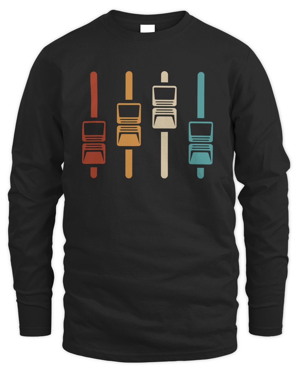 Vintage Sound Audio Mixing Men's Long Sleeved T-Shirt black s