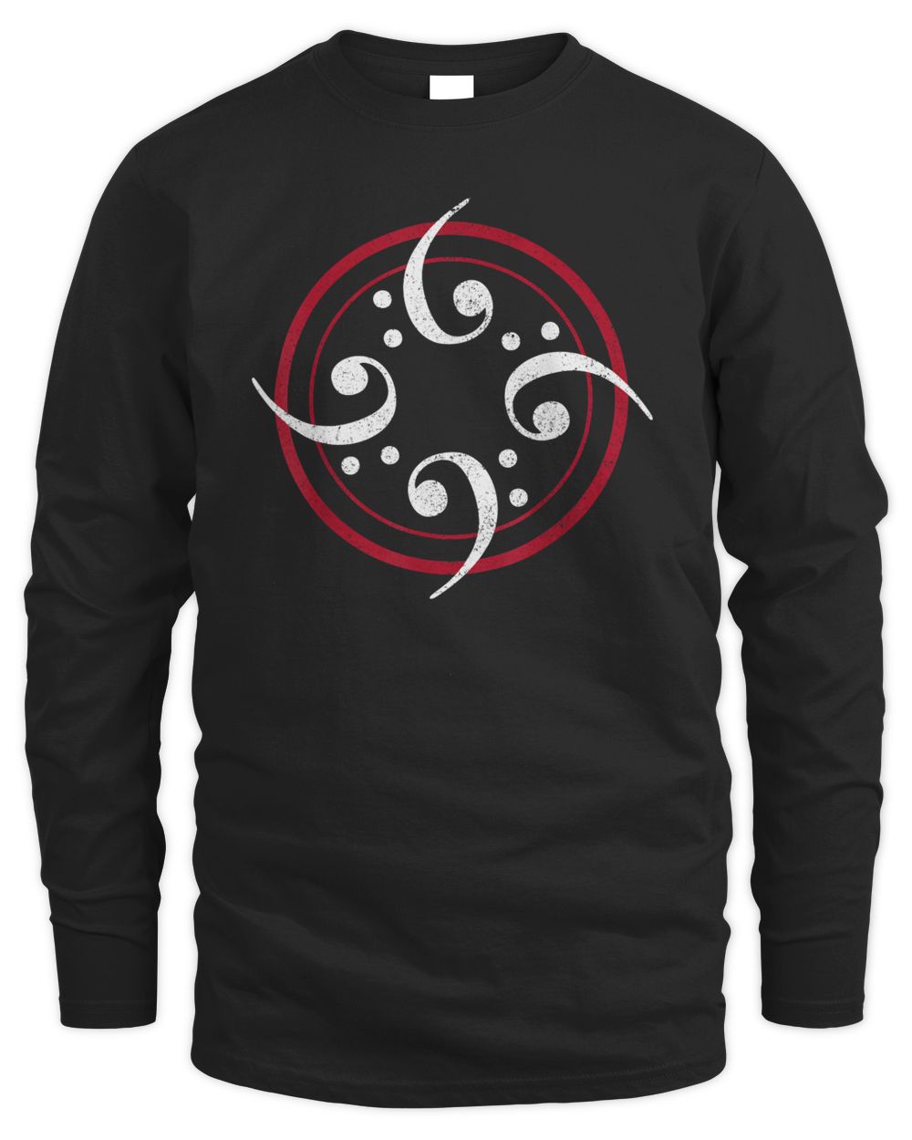 Bass Clef Bassist Men's Long Sleeved T-Shirt black s