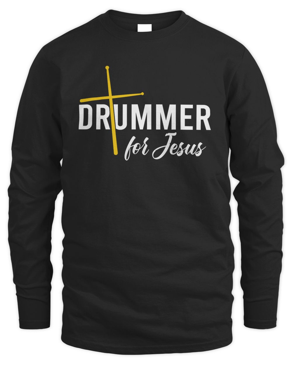 Drummer for Jesus Men's Long Sleeved T-Shirt black s