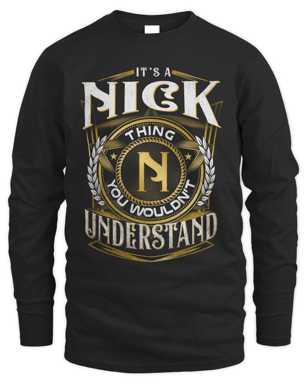 NICK-TP-26-01 Men's Long Sleeved T-Shirt black s