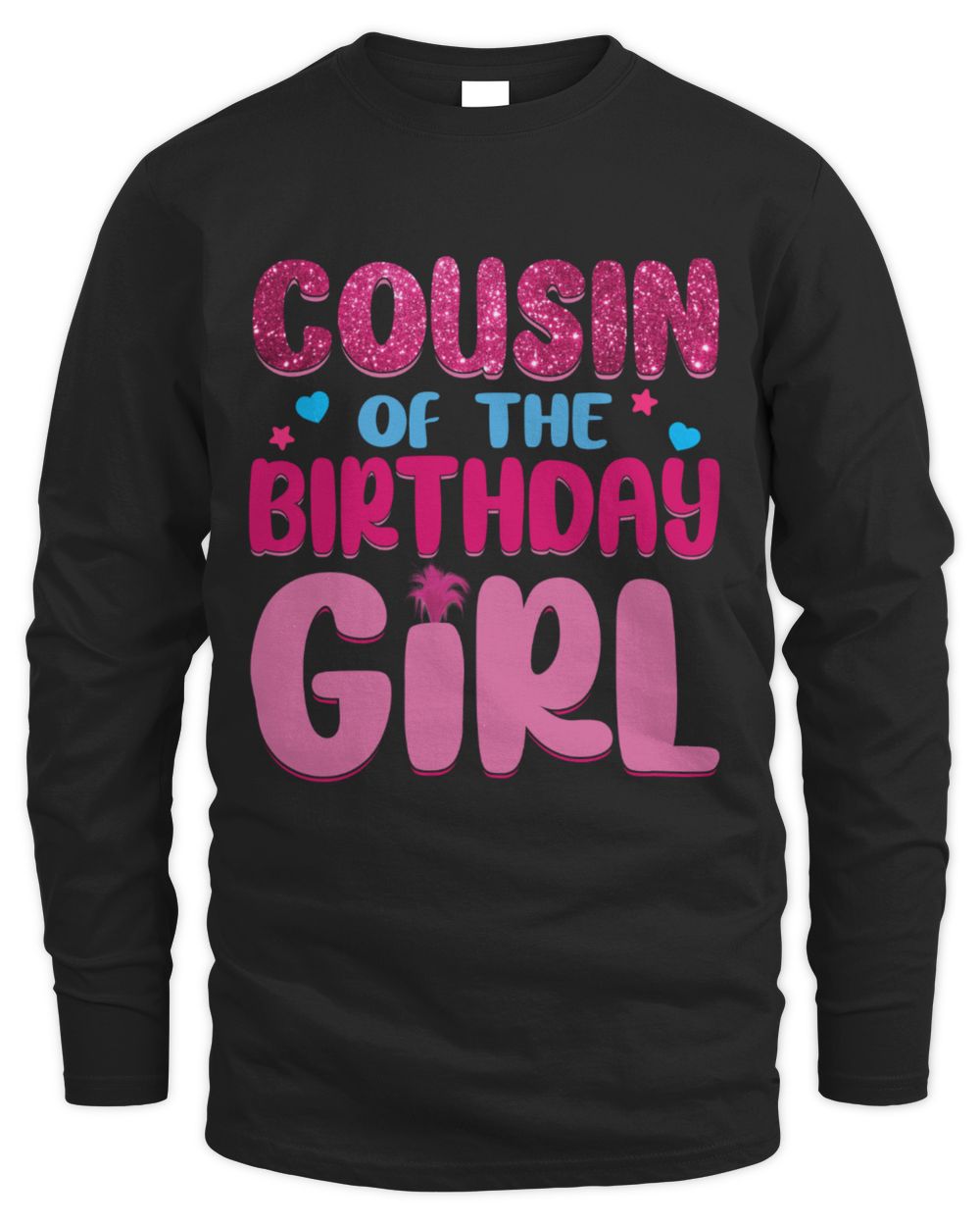 Cousin Of The Birthday Girl Men's Long Sleeved T-Shirt black s