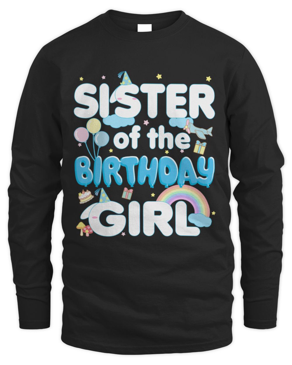 Sister Of The Cinnamorol Birthday Girl Men's Long Sleeved T-Shirt black s