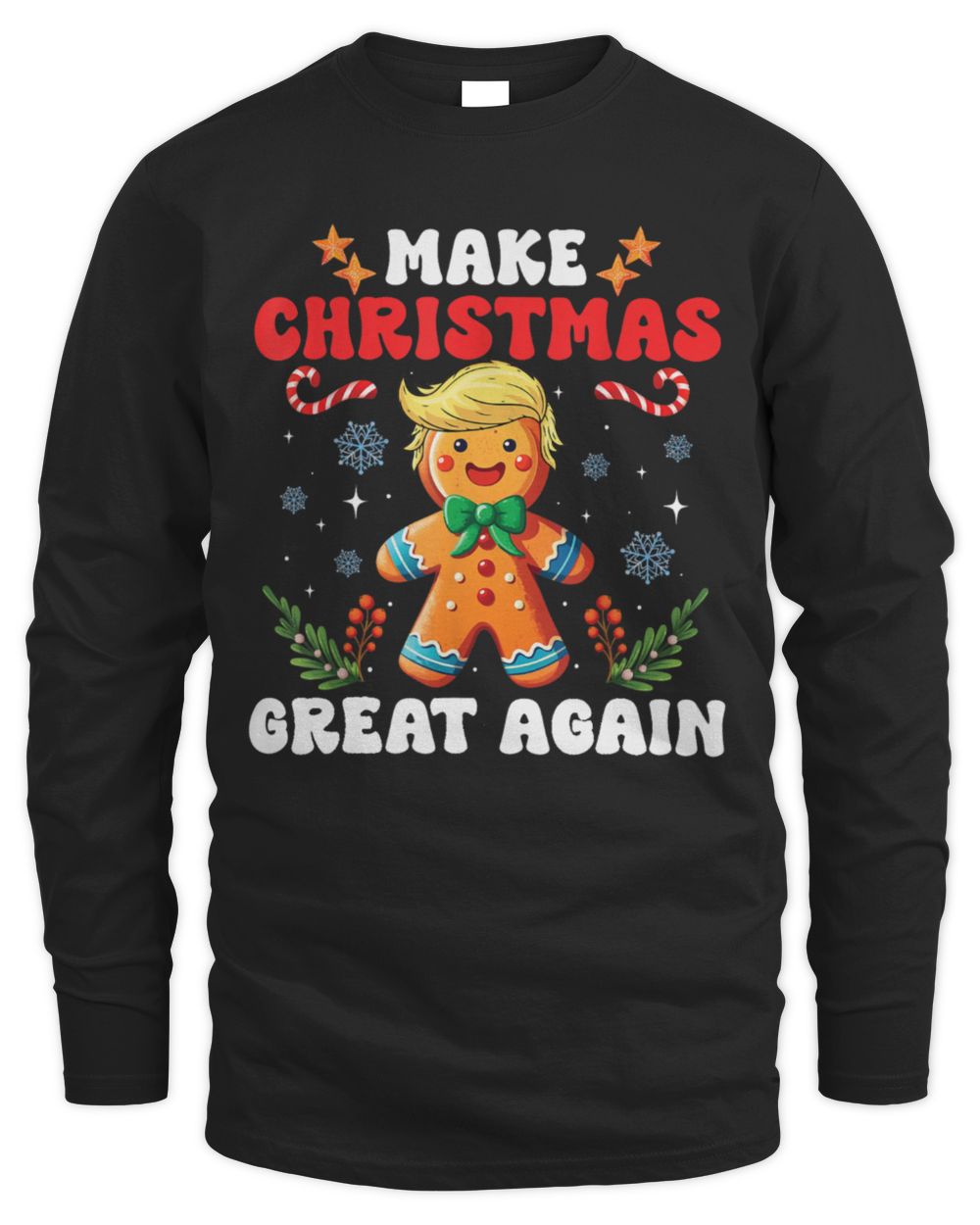 Make Christmas Great Again Men's Long Sleeved T-Shirt black s