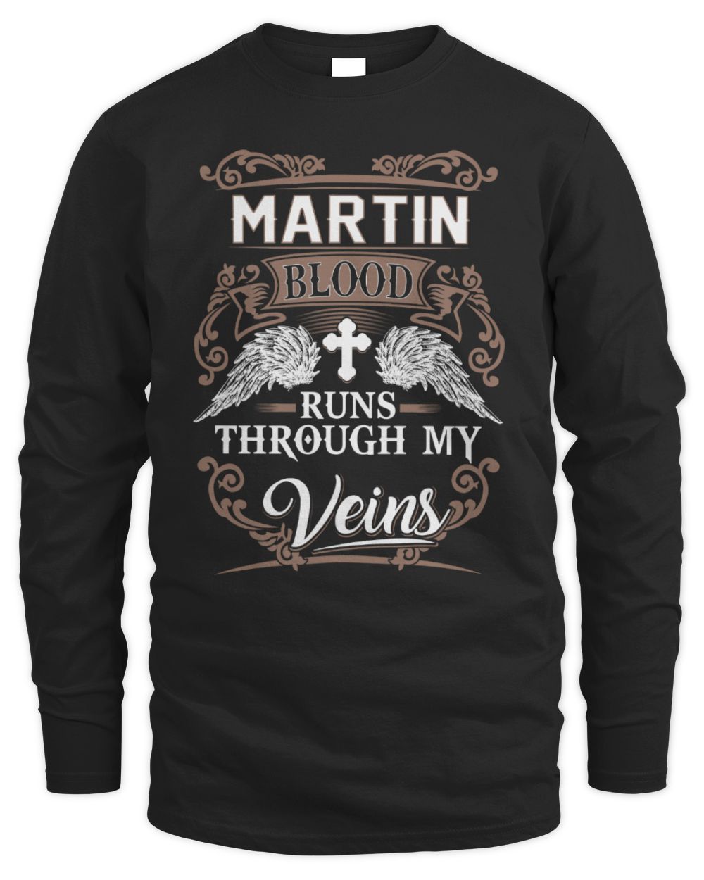 Martin blood runs through my veins Men's Long Sleeved T-Shirt black s