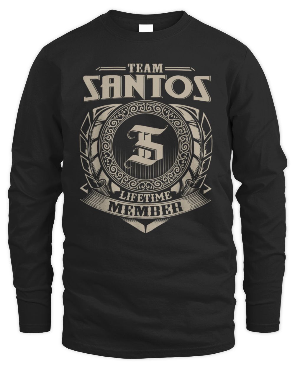 Team Santos Lifetime Member Men's Long Sleeved T-Shirt black s