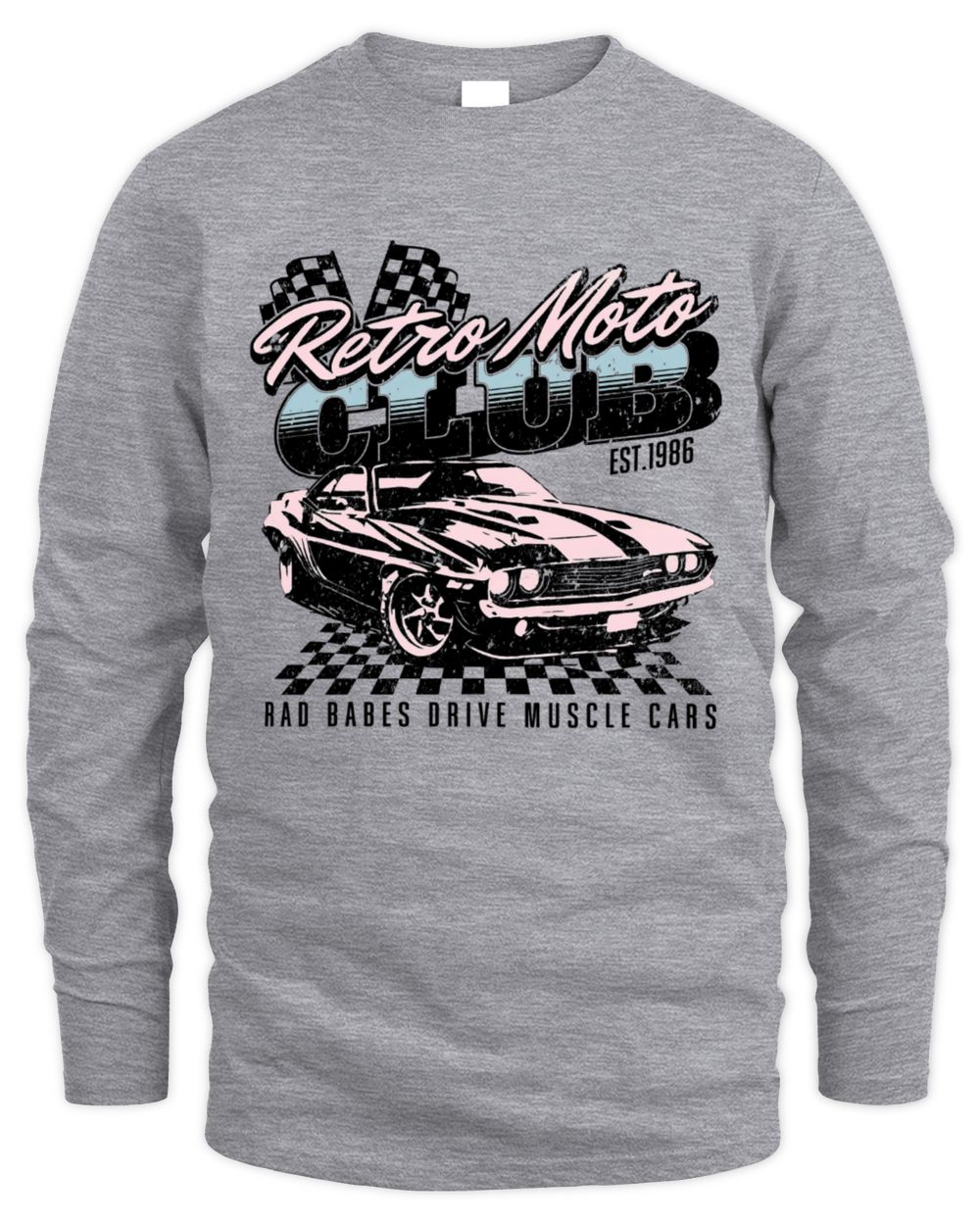 Retro Classic Car Long Sleeve Men's Long Sleeved T-Shirt sport-grey s