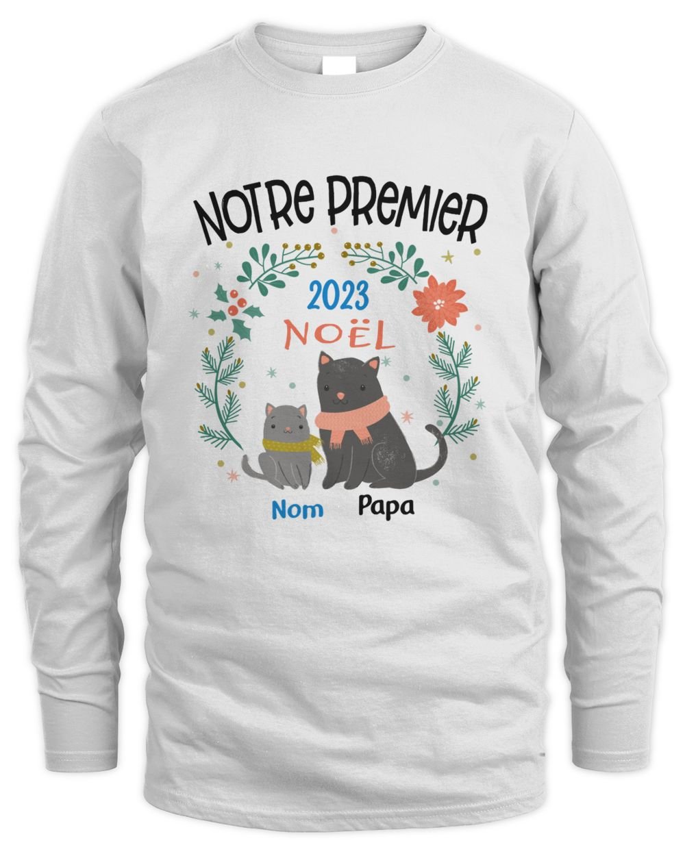 Notre premier Noël Men's Long Sleeved T-Shirt white s