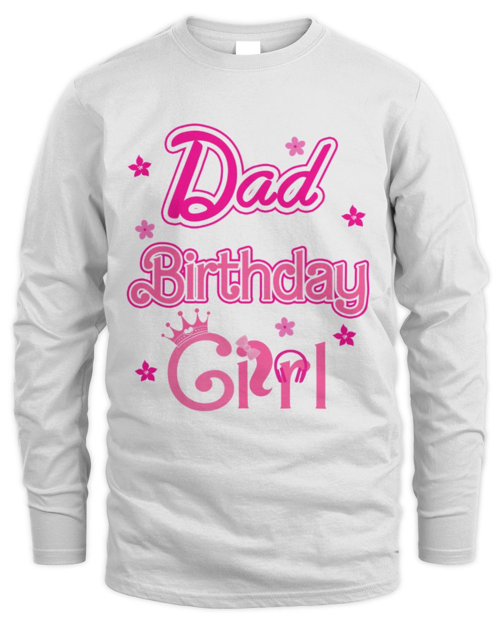 Dad Of The Barbie Birthday Boy Men's Long Sleeved T-Shirt white s