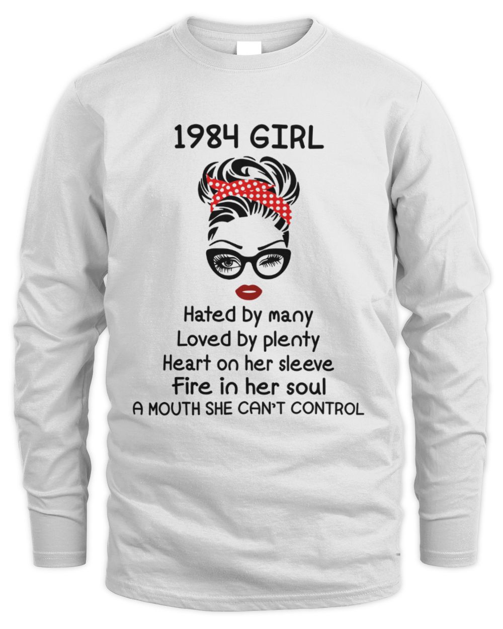 1984 GIRL Men's Long Sleeved T-Shirt white s