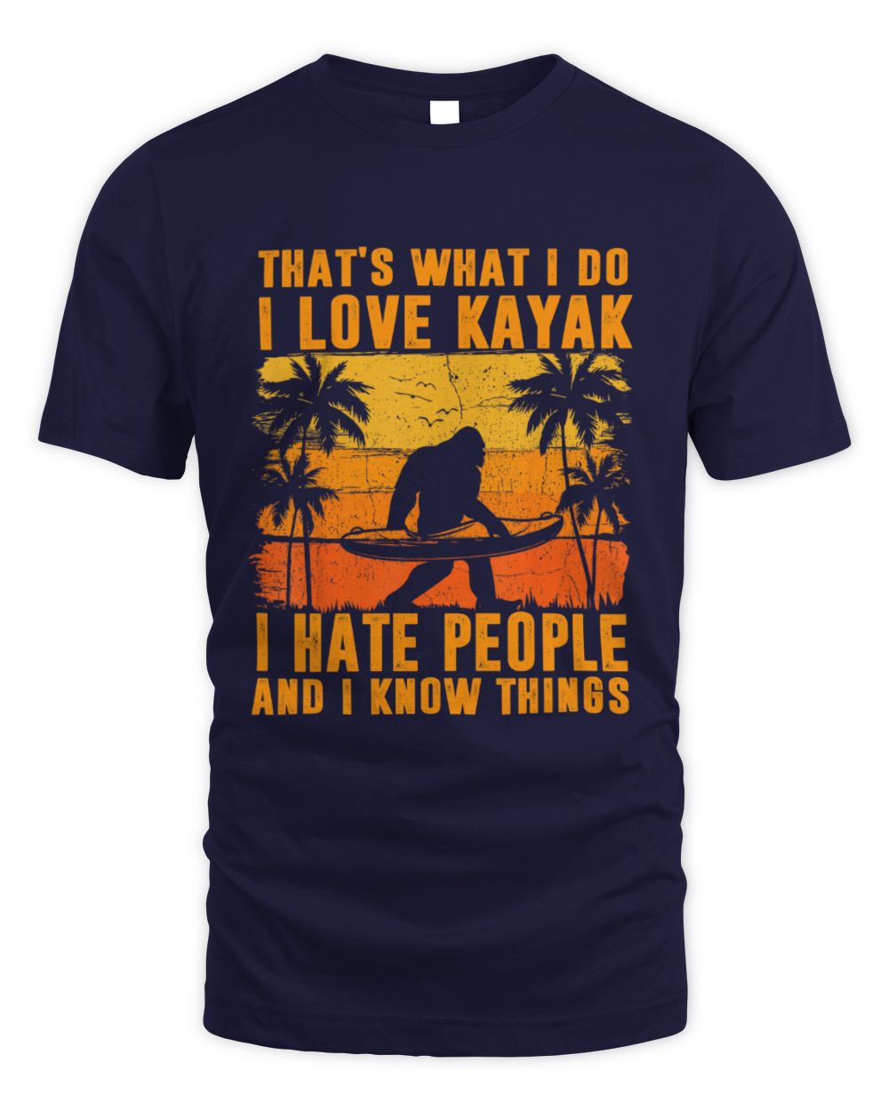 I LOVE KAYAK - I HATE PEOPLE Unisex Standard T-Shirt navy s