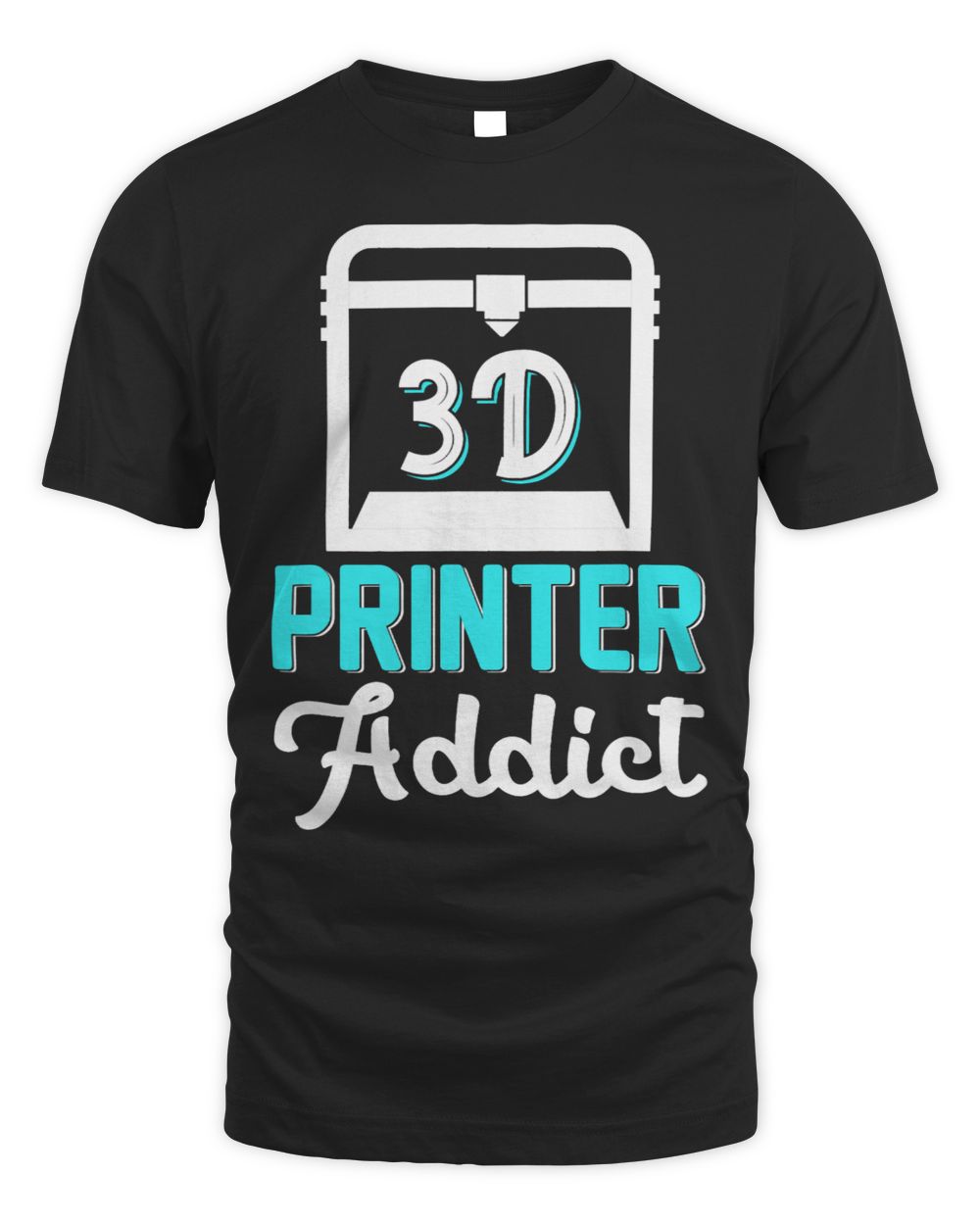 3D Printer Addict 3D Printing Prototype 3D Modelling Unisex Standard T-Shirt black s