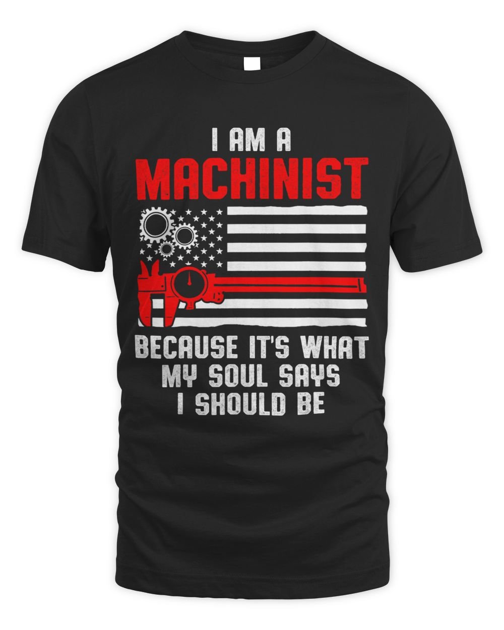 Machinist Soul Machine Operator Machining Unisex Standard T-Shirt black s