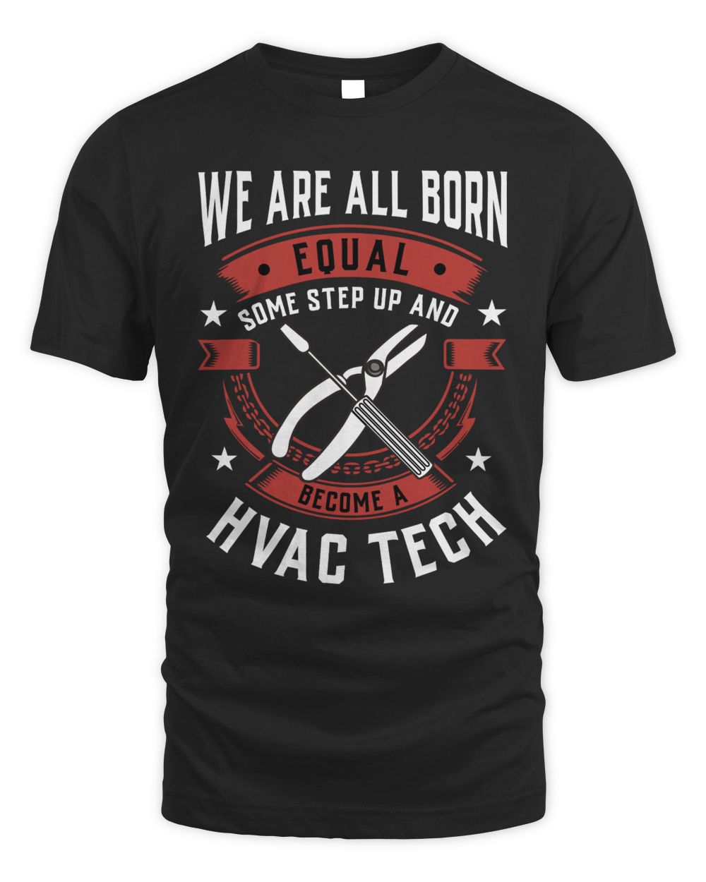 Become A HVAC Techn Unisex Standard T-Shirt black s