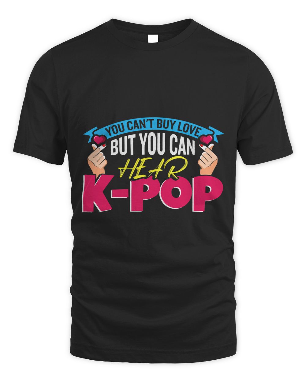 You Can Hear KPop Unisex Standard T-Shirt black s
