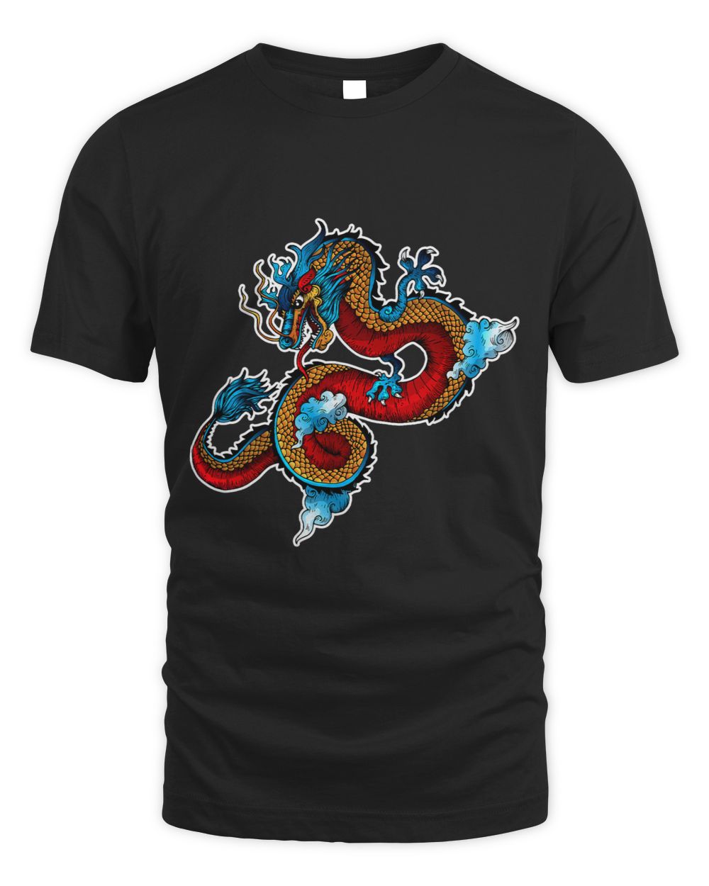 Dragon Animals Dragons Slayer Dungeon Design Japanese Dragon Unisex Standard T-Shirt black s
